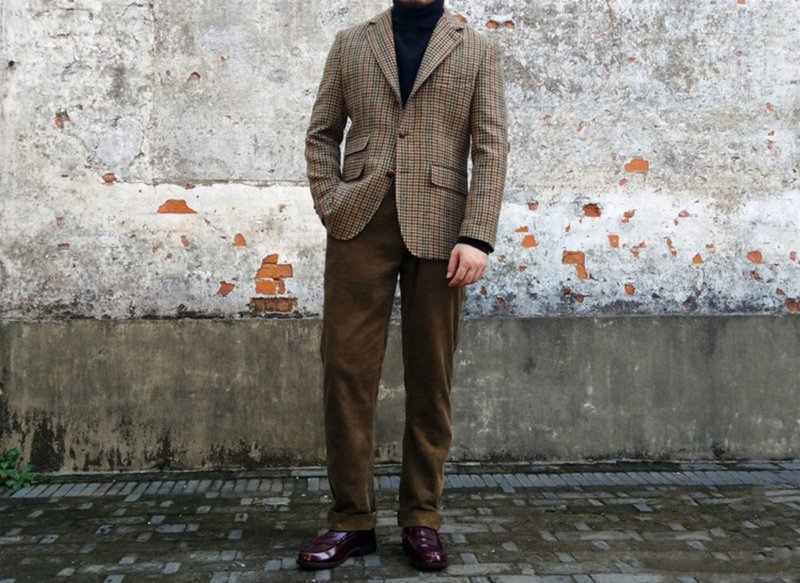 1920s Corduroy Farmer Work Pants 灯芯绒农场工装裤 無性別穿搭 - 中性裤装 - 棉．麻 咖啡色