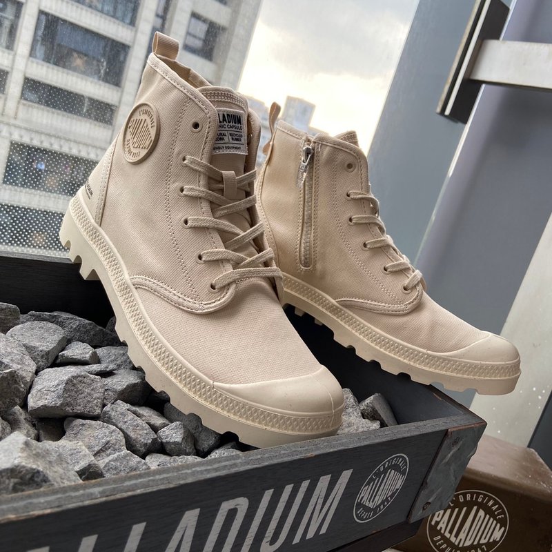 PALLADIUM PAMPA 9色经典拉链款潮流帆布军靴 沙漠色 79101-210 - 女款休闲鞋 - 棉．麻 多色