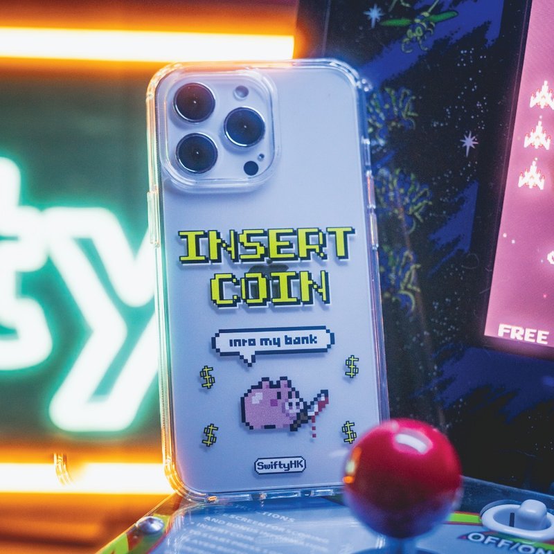 SwiftyHK 像素 INSERT COIN into my bank 手机壳  (挂绳需另购) - 手机壳/手机套 - 压克力 