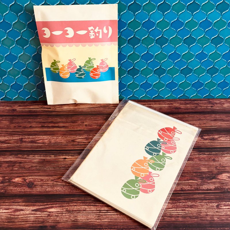 [Kurodenwasha] 溜溜球钓鱼购物袋 - 包装材料 - 纸 粉红色