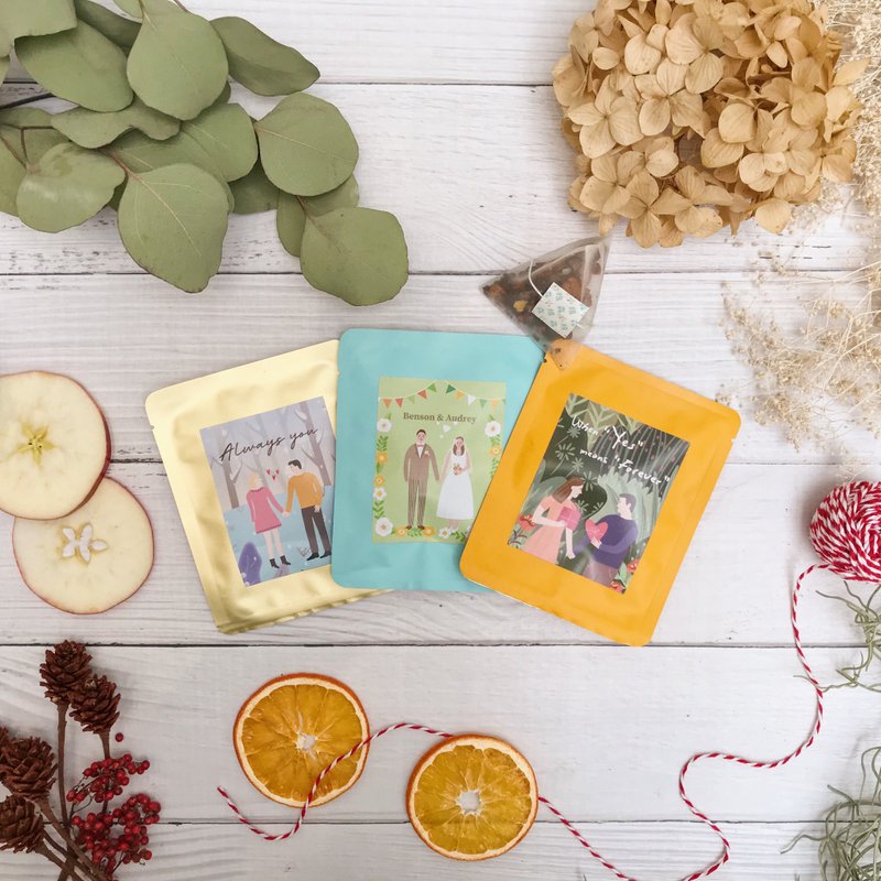 | 婚礼小物 | 幸福花果茶 结婚礼物 定制祝福 婚礼茶包 企业赠礼 - 茶 - 新鲜食材 