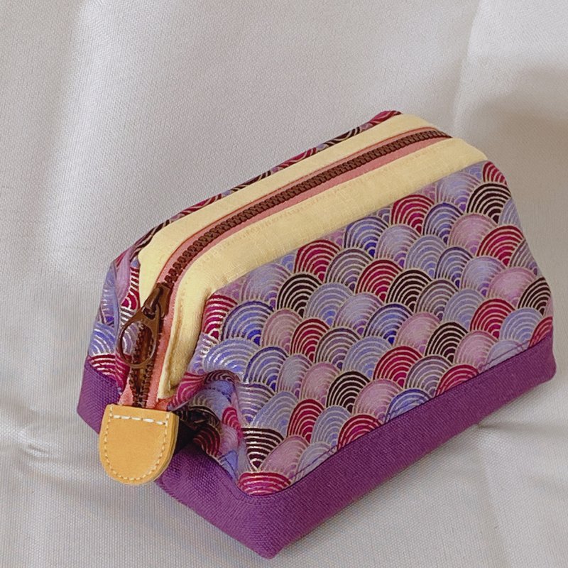 奢华时光 化妆包 盥洗包 口金包 精美礼品 - 化妆包/杂物包 - 棉．麻 