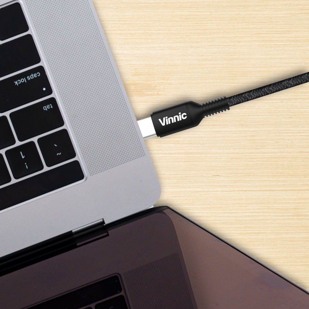 Vinnic 60W USB-C to USB-C 快速充电线 10厘米/2米/3米 - 充电宝/传输线 - 其他材质 黑色