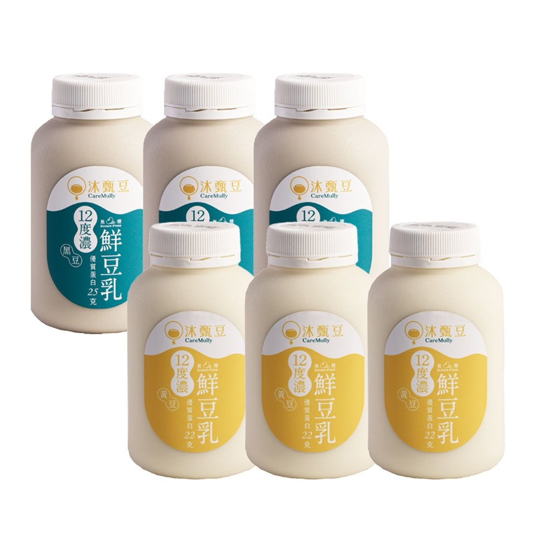 【鲜豆乳随身 6 瓶组】沐甄豆 浓鲜豆乳 350 ml * 6 任选包邮组 - 奶类/豆浆 - 新鲜食材 