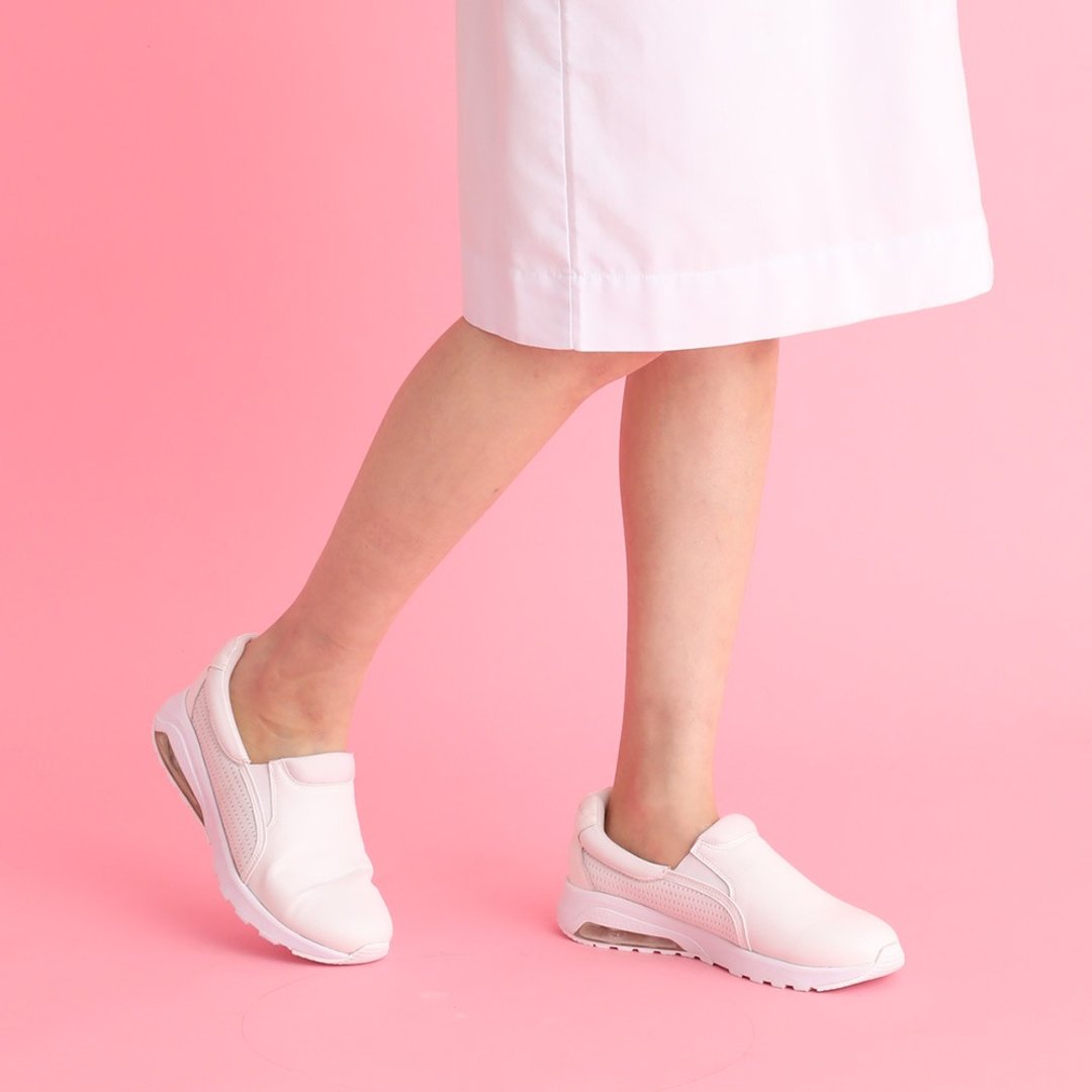 久站OK!AIR减压气垫护理师机能工作鞋WORK SHOES - 其他女款皮鞋 - 人造皮革 白色