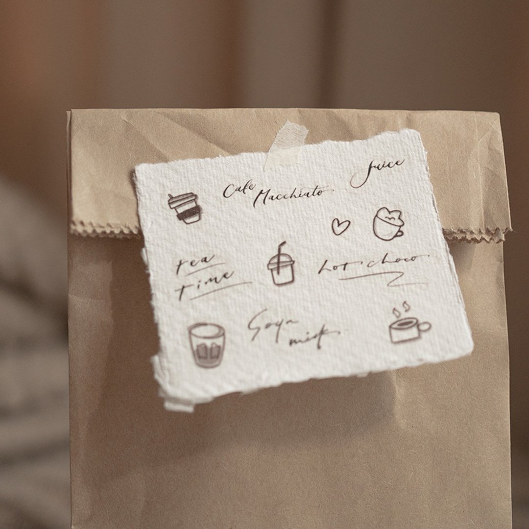 【特价】coffee shop 咖啡店 转印贴纸 感压贴纸 咖啡店菜单 2张 - 贴纸 - 纸 