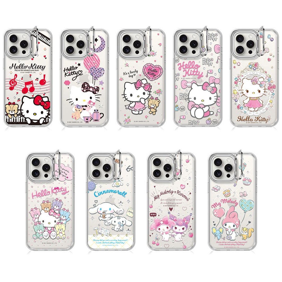 三丽鸥 iPhone 16系列军规防摔隐形立架水晶彩钻手机壳-多图可选3 - 手机壳/手机套 - 其他材质 多色