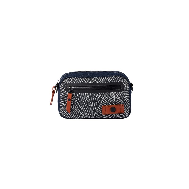 FREQUENT FLYER 方形斜背包 - 蓝色织纹 - 侧背包/斜挎包 - 其他人造纤维 多色