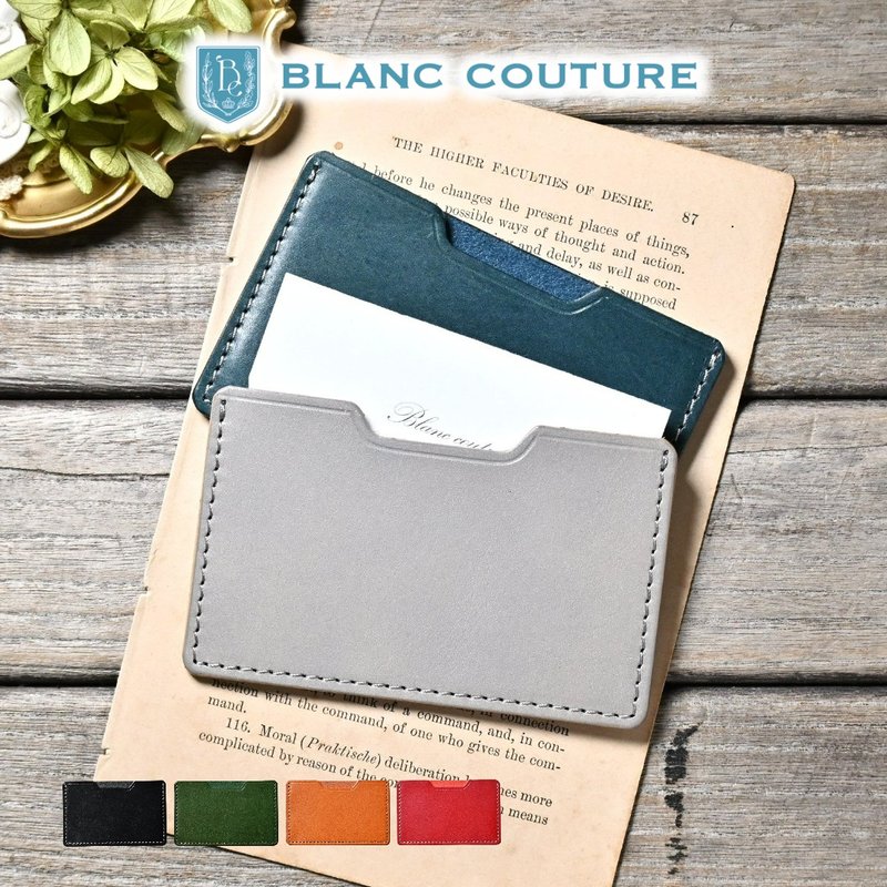 卡片 名片夹 薄型 极简 皮革 - 名片夹/名片盒 - 真皮 黑色