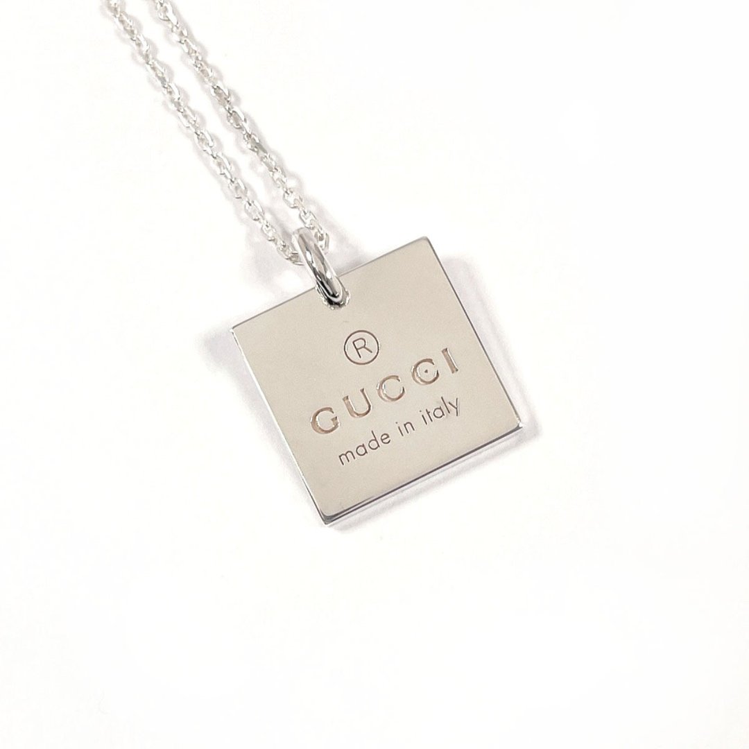 【日本直购 二手美品】Gucci GUCCI 项链 方形饰牌 925纯银 珠宝饰品 - 项链 - 纯银 银色