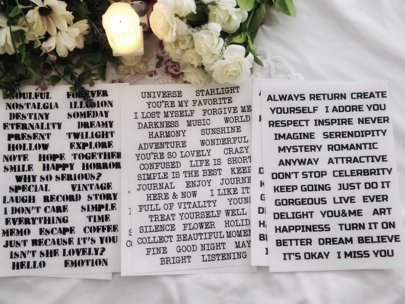 英文字母2贴纸 烫印 哥德式贴纸 - PET (philip's store) - 贴纸 - 纸 黑色