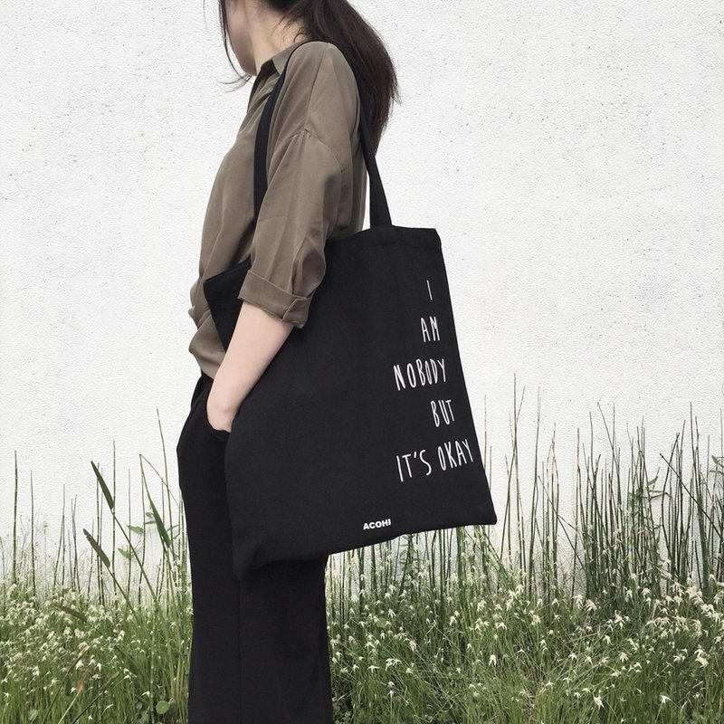 ACOHI IT'S OK 帆布包（黑色） - 侧背包/斜挎包 - 其他材质 黑色