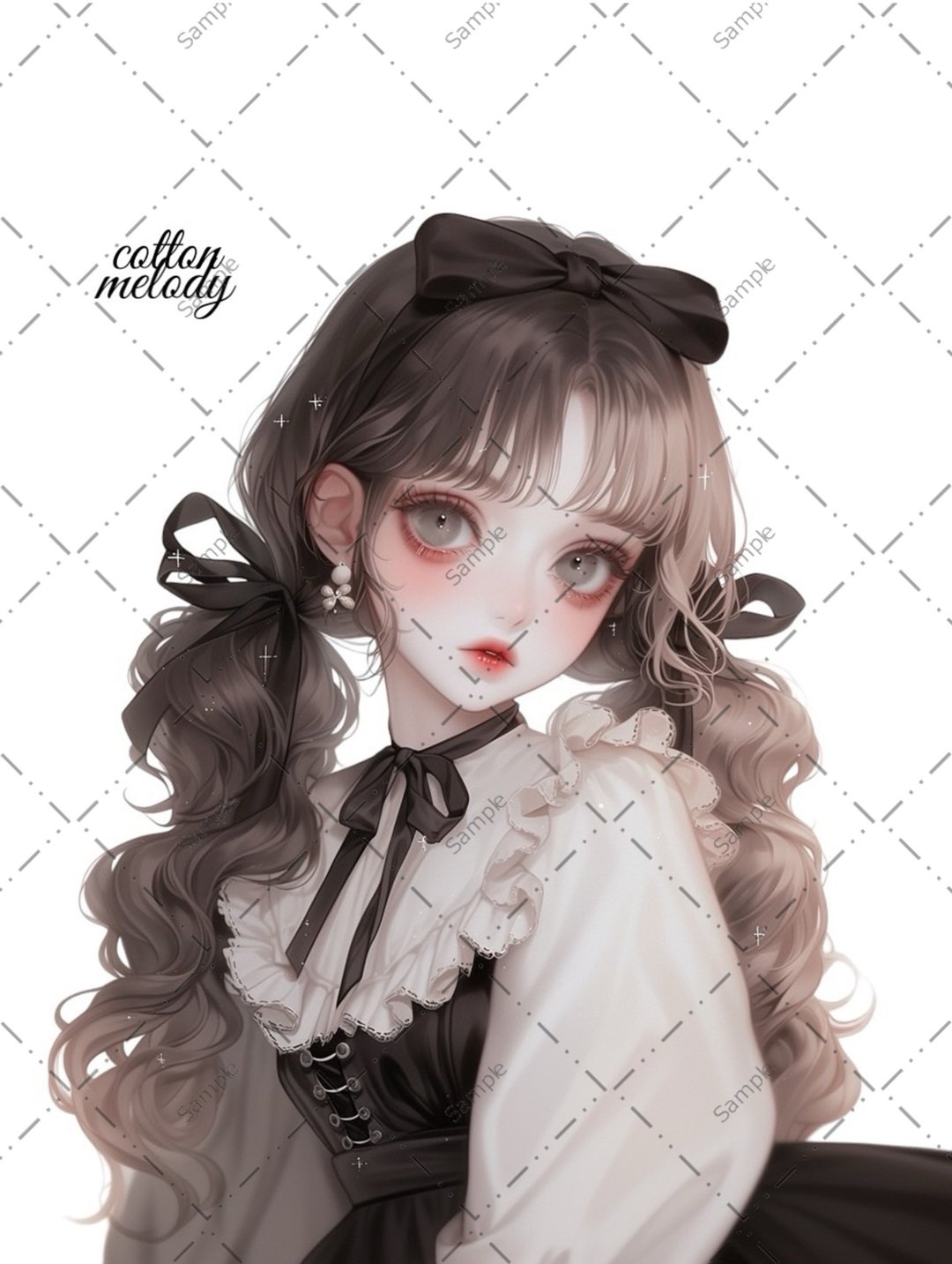 original sticker no.946 人物贴纸 原创贴纸 人物贴纸 女孩贴纸 原创人物贴纸 - 贴纸 - 纸 