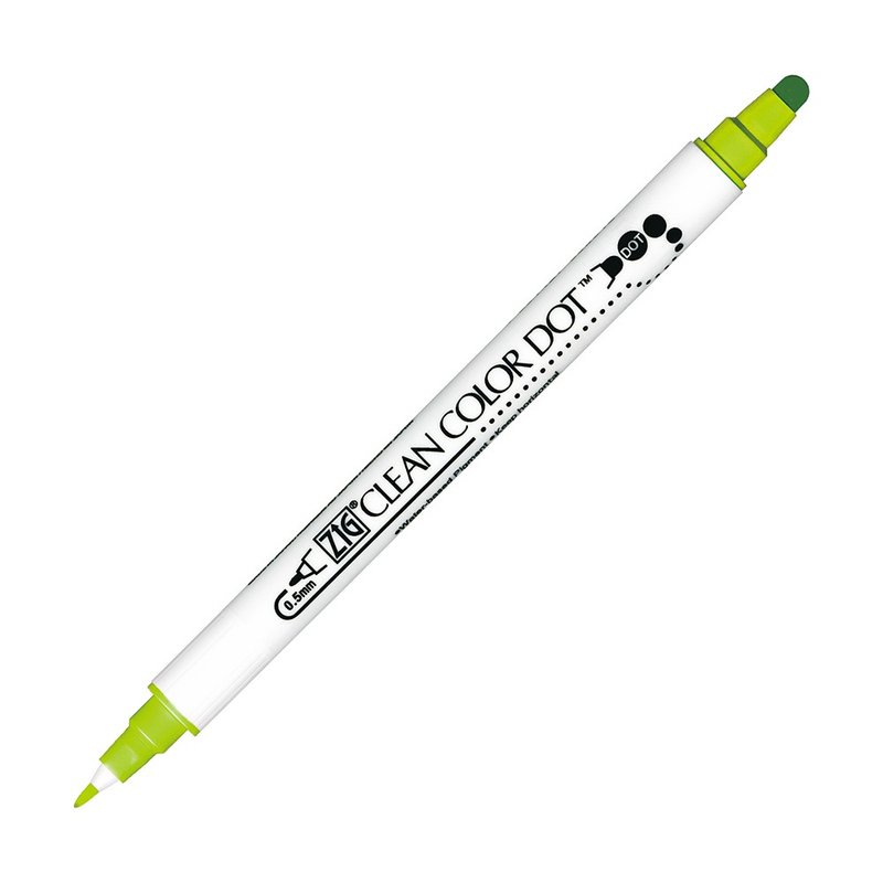 【Kuretake 日本吴竹】ZIG Clean Color Dot 点点笔 奇异果 - 其他书写用品 - 塑料 绿色