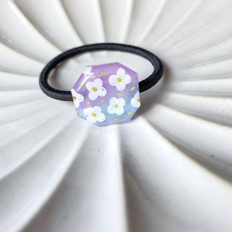 彩霞小白花发圈 - 发饰 - 树脂 蓝色