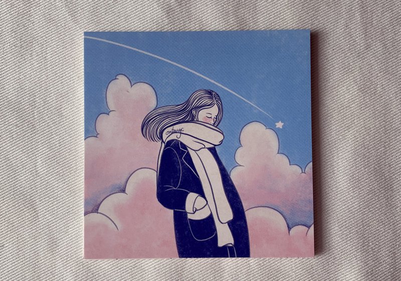 许愿 / 明信片 - 卡片/明信片 - 纸 粉红色