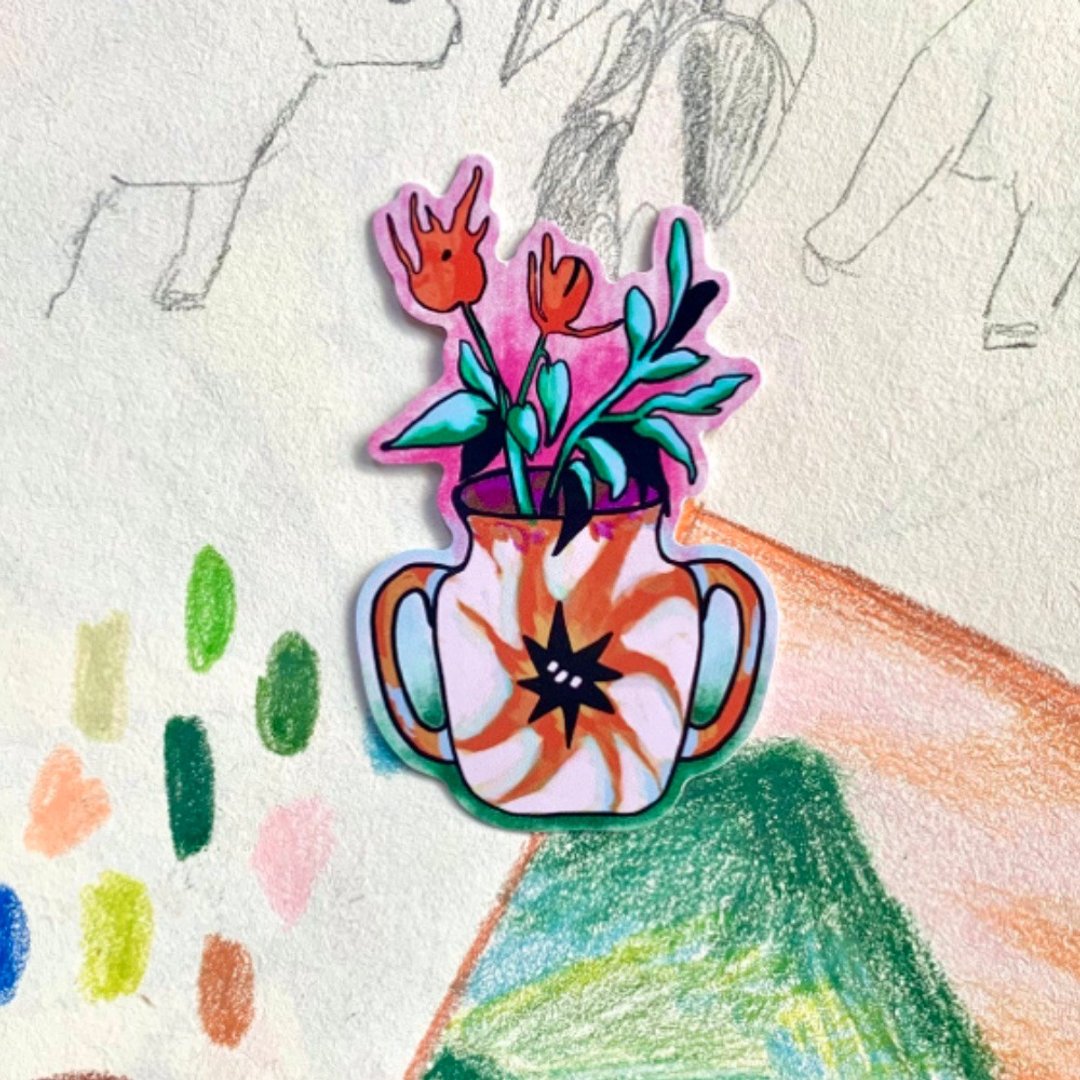star vase sticker - 贴纸 - 防水材质 多色