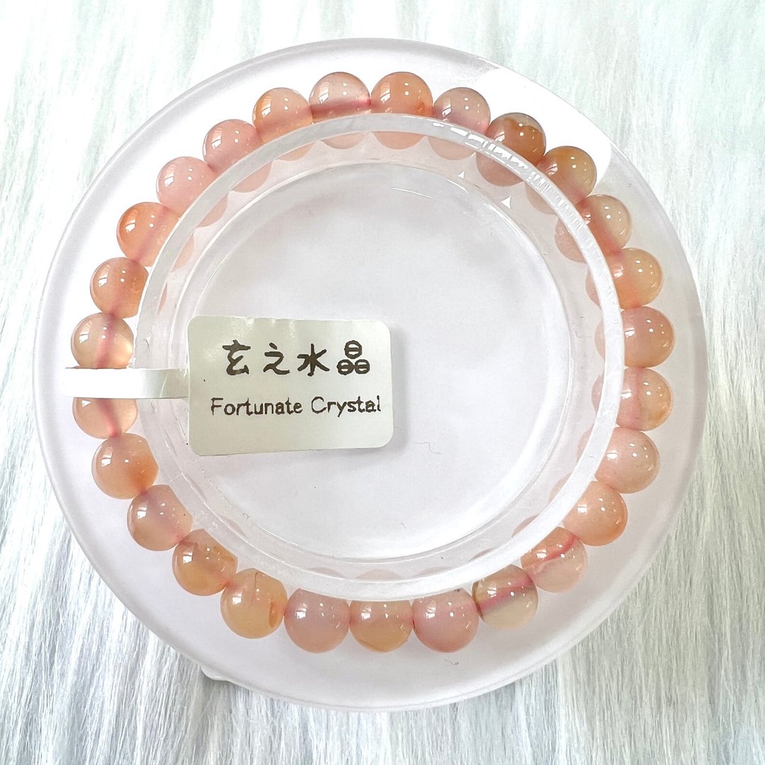 盐源玛瑙手串 | 水晶 | 水晶手串 | 水晶手链 | 水晶手链 - 手链/手环 - 水晶 粉红色
