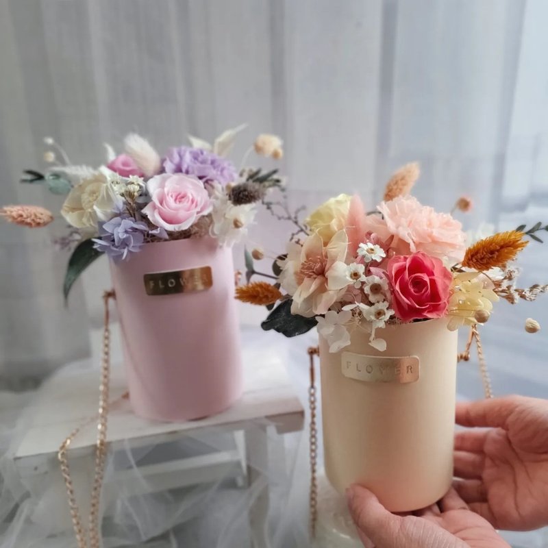 康乃馨桌花 -永生花 毕业礼物 - 干燥花/捧花 - 植物．花 粉红色