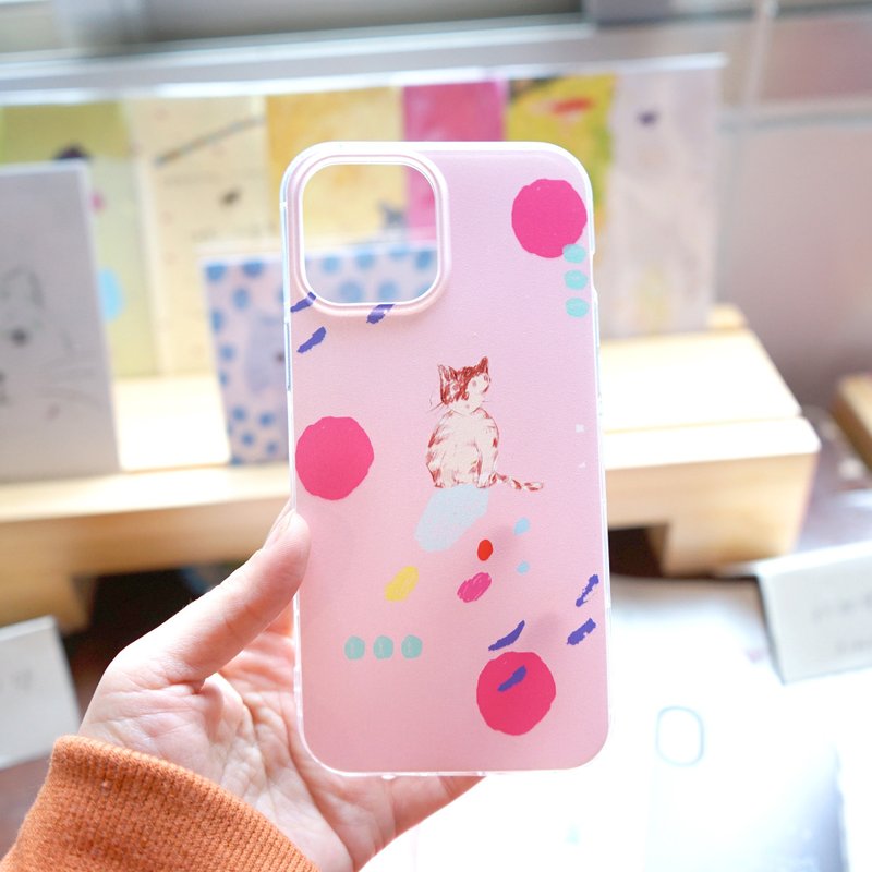 街猫日记 饼干虎斑小猫粉粉 质感印花手机软壳 iphone - 手机壳/手机套 - 橡胶 粉红色