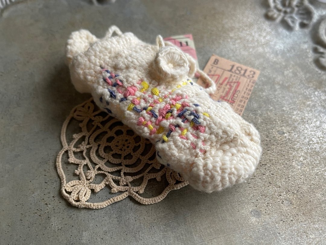 Knitting 有机造型小物包 - 儿时涂鸦 - 零钱包 - 棉 多色