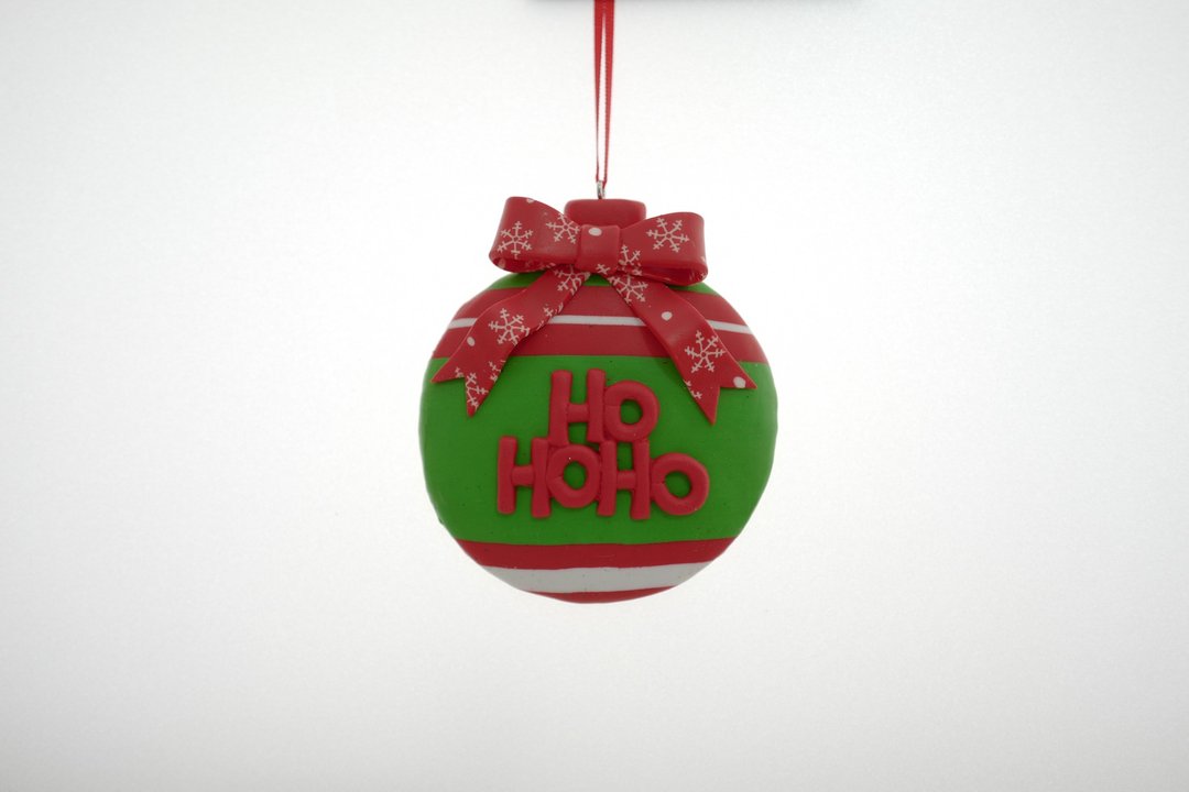 HO HO HO 圣诞吊饰 - 吊饰 - 陶 红色