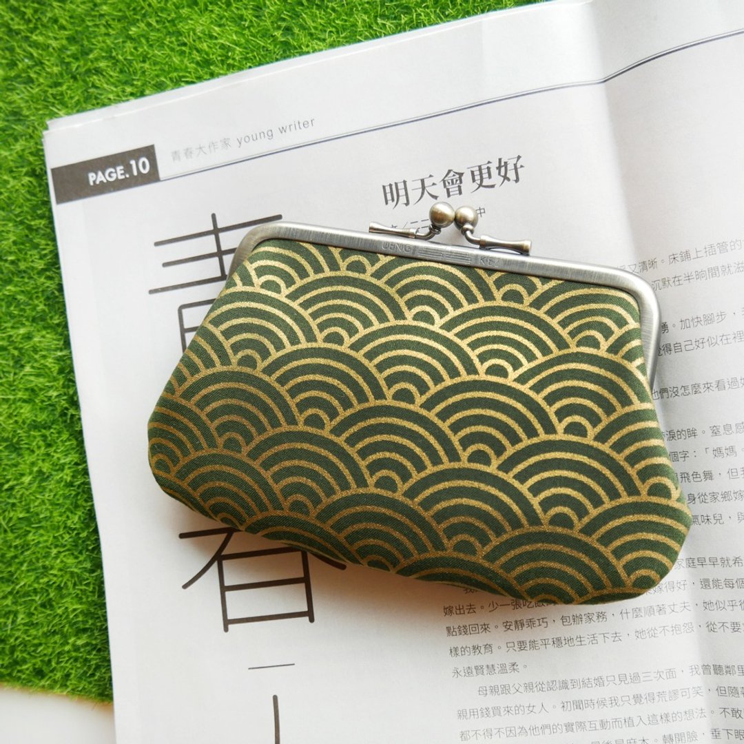 山一重水一重   口金包  子母包 / 零钱包 【台湾制造】 - 零钱包 - 其他金属 绿色