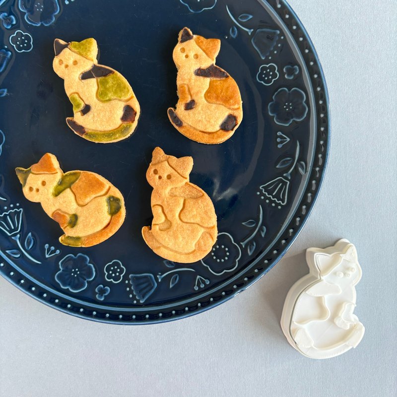 猫咪 三色猫 [饼干模] - 厨房用具 - 塑料 