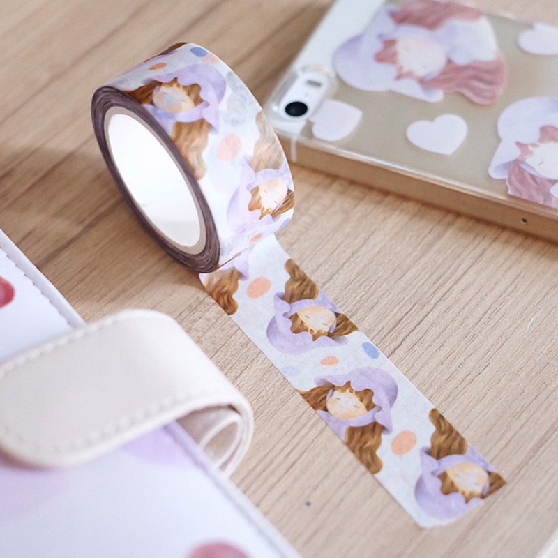 Msking Tape SMILE - 纸胶带 - 纸 紫色