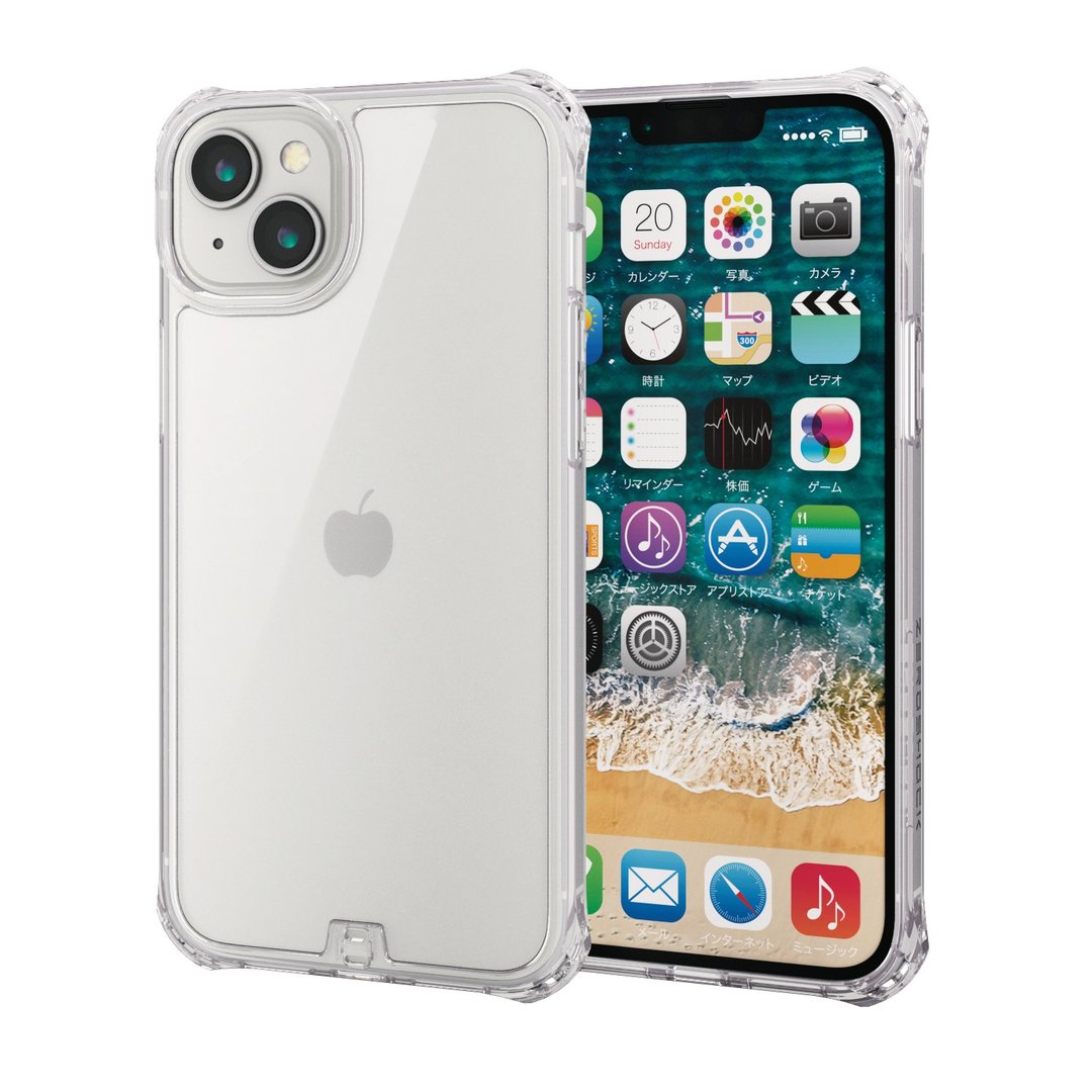 ELECOM iPhone 14 Plus ZEROSHOCK FORTIMO 保护壳附保贴 - 手机壳/手机套 - 其他材质 透明