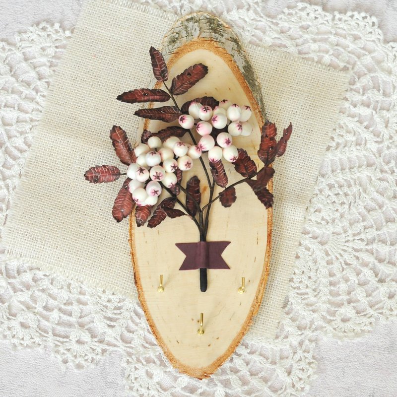 Wooden wall key holder, Key rack hanger, Wall hook rack, Hanging wall decor 鑰匙架 - 墙贴/壁贴 - 其他材质 多色