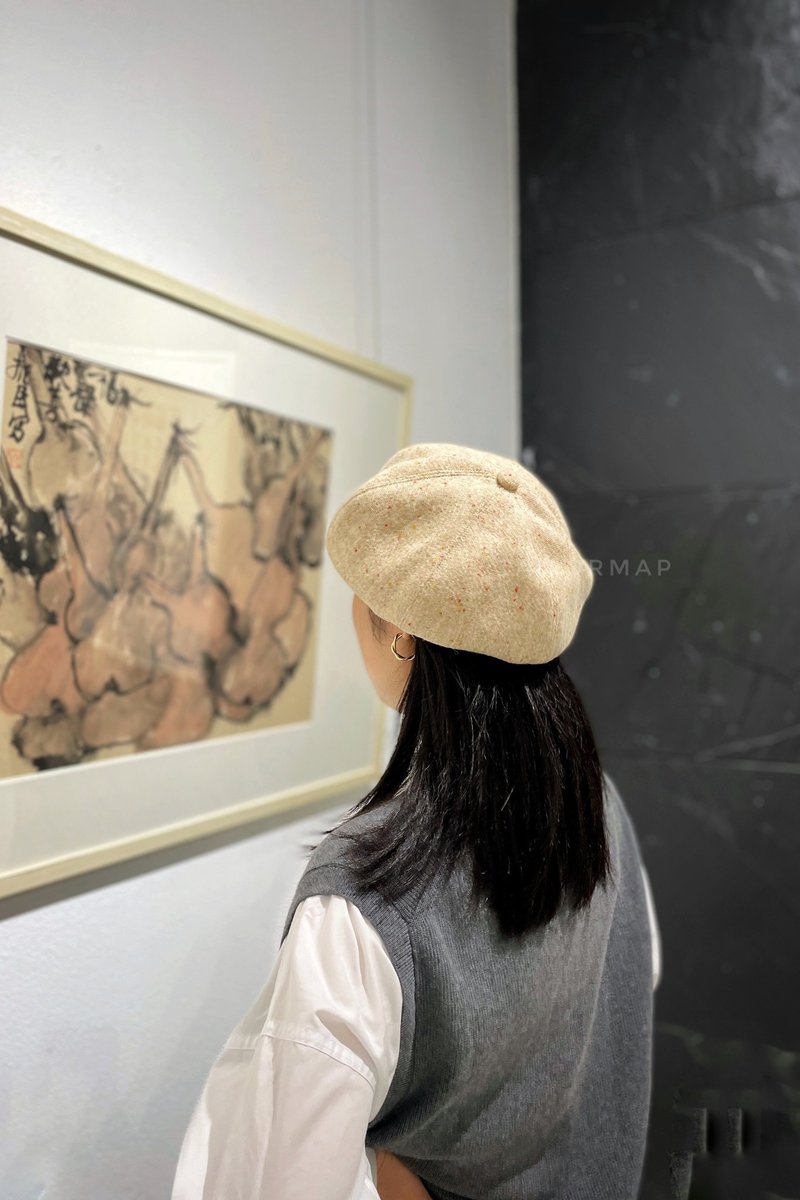 哈里斯粗花呢贝雷帽Harris tweed羊毛呢纯手工格纹复古六角画家帽 - 帽子 - 羊毛 