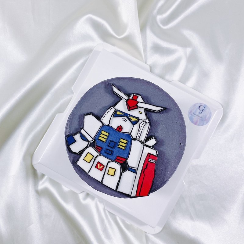 钢弹 金刚 生日蛋糕 蛋糕 甜点 弥月 婚礼 定制化 4 6寸 宅配 - 蛋糕/甜点 - 新鲜食材 灰色