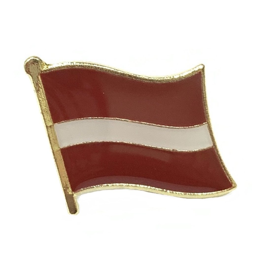 Latvia 拉脱维亚 国旗各国旗金属胸针 国家胸徽 西装 纪念饰品 纪 - 胸针 - 其他材质 多色