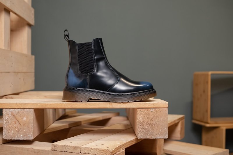 马丁雀尔喜_极光蓝  女版 35~45 大尺码 - 女款短靴 - 真皮 黑色