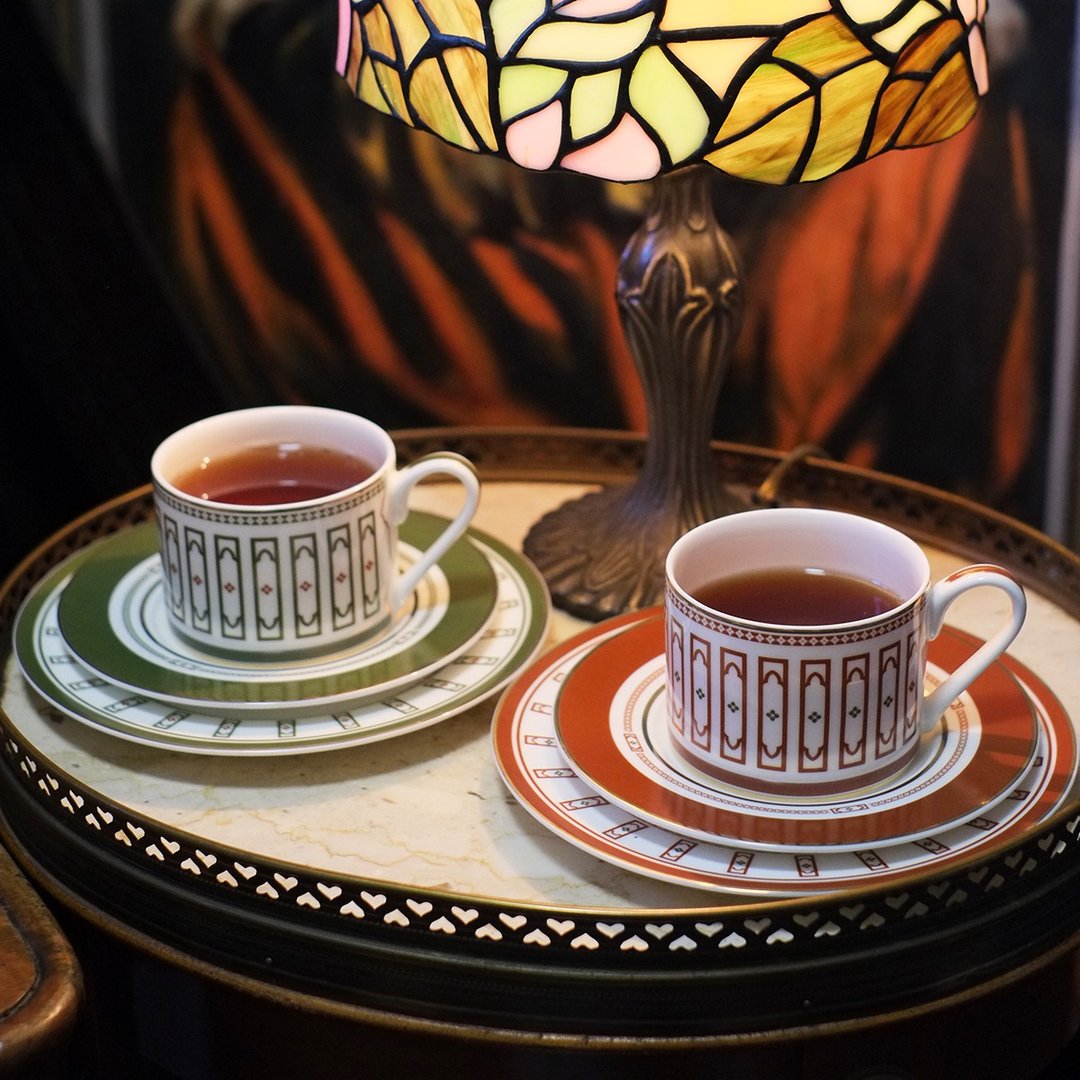 美第奇系列 骨瓷下午茶杯碟2套装 - 茶具/茶杯 - 瓷 