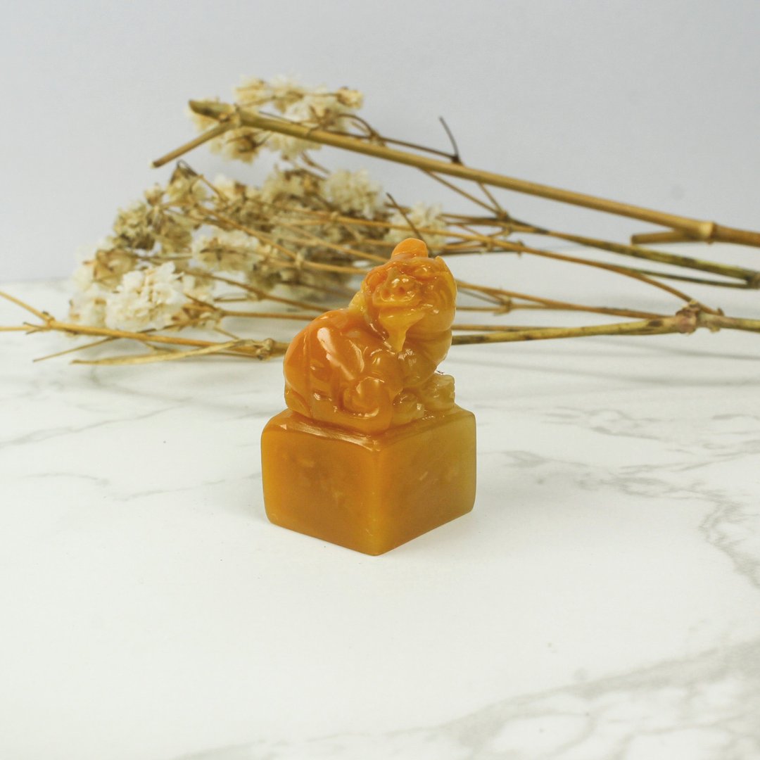 客製化手工印章-|老挝石 肖形印钮-2 x1.6CM|手工篆刻印章 - 印章/印台 - 石头 