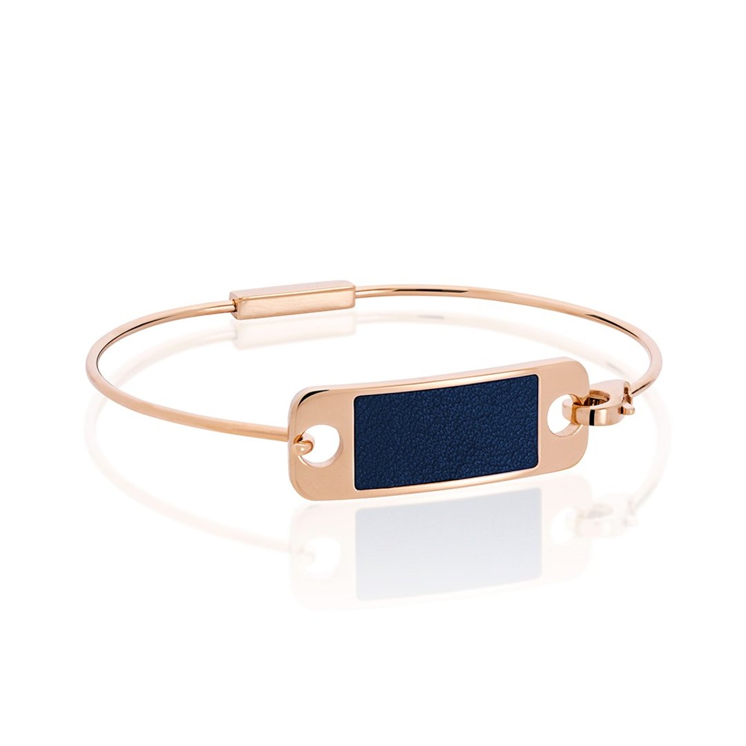 Comet Iris Rose Gold Bangle 玫瑰金皮革手镯 - 手链/手环 - 不锈钢 多色