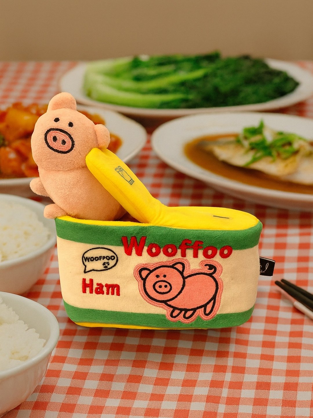 Wooffoo 罐头午餐肉藏食玩具 Ham - 玩具 - 聚酯纤维 白色