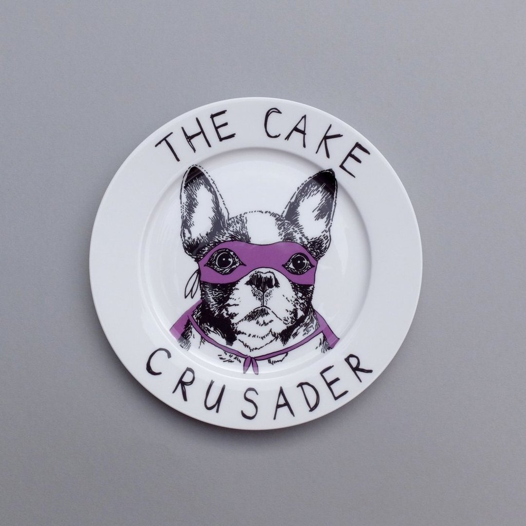 The cake crusader 骨瓷餐盘 - 盘子/餐盘/盘架 - 瓷 白色