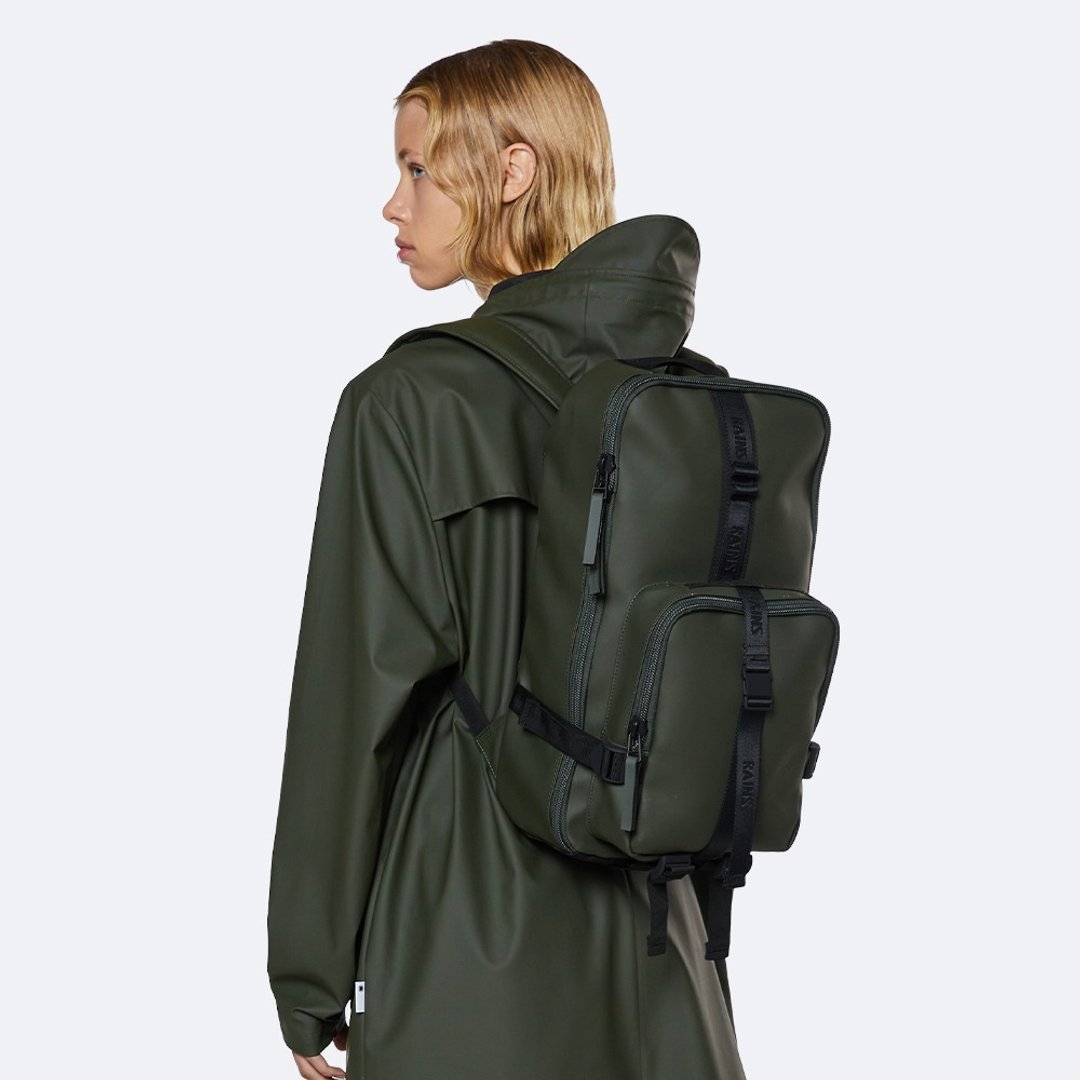【丹麦 RAINS】Trail Rucksack 织带防水后背包 - 后背包/双肩包 - 聚酯纤维 