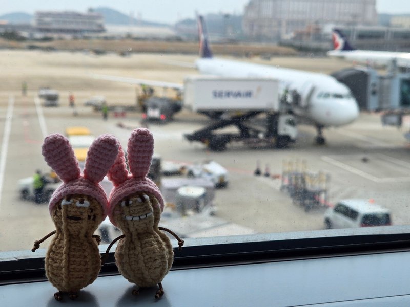 毛线娃娃/吊饰/锁匙扣 花生友 ~ 兔兔 - 吊饰 - 其他材质 卡其色