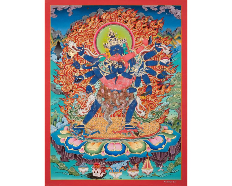 手工胜乐金刚唐卡——通往究竟极乐的神圣之门 - 墙贴/壁贴 - 其他材质 多色