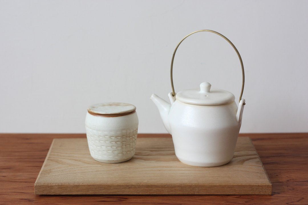 每日使用系列-春日奶油色小茶仓 - 茶具/茶杯 - 陶 咖啡色