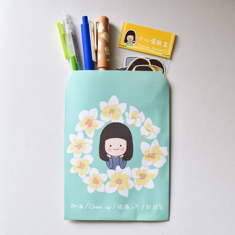 属猪妹鸡蛋花圈 / 6入信封组 / 中型尺寸 - 其他 - 纸 