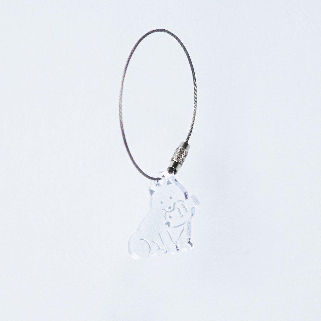 [Acrylic] Taiyaki dog illustration [Key holder] Transparent - 挂绳/吊绳 - 压克力 透明