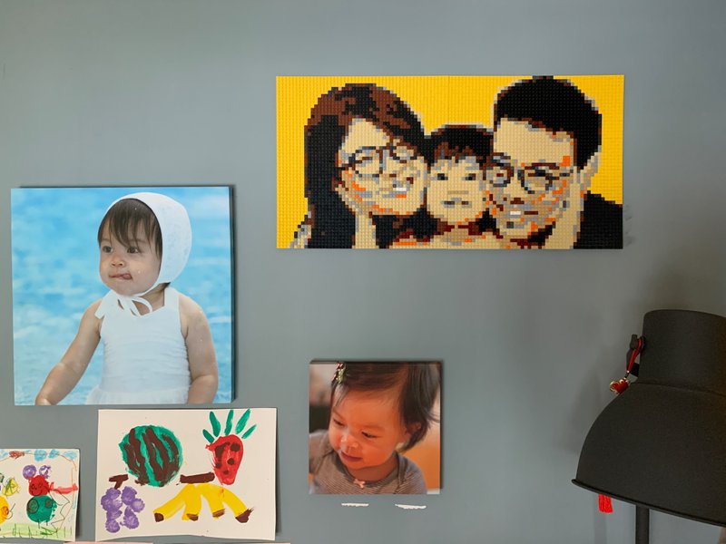 订制家庭积木画 (尺寸: Medium: 40cm x 80cm) - 订制画像 - 塑料 