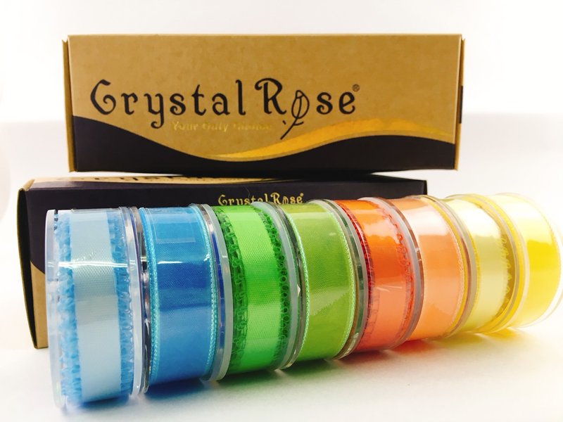 Picot 小结圈缎面礼盒8入/七彩糖 - 包装材料 - 聚酯纤维 多色