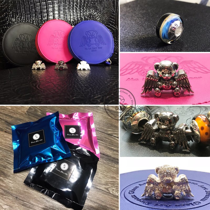 DreamGlassArt* Ma Lei Bear天使VS恶魔-双面SBB-181201-S-B-D - 手链/手环 - 其他金属 银色