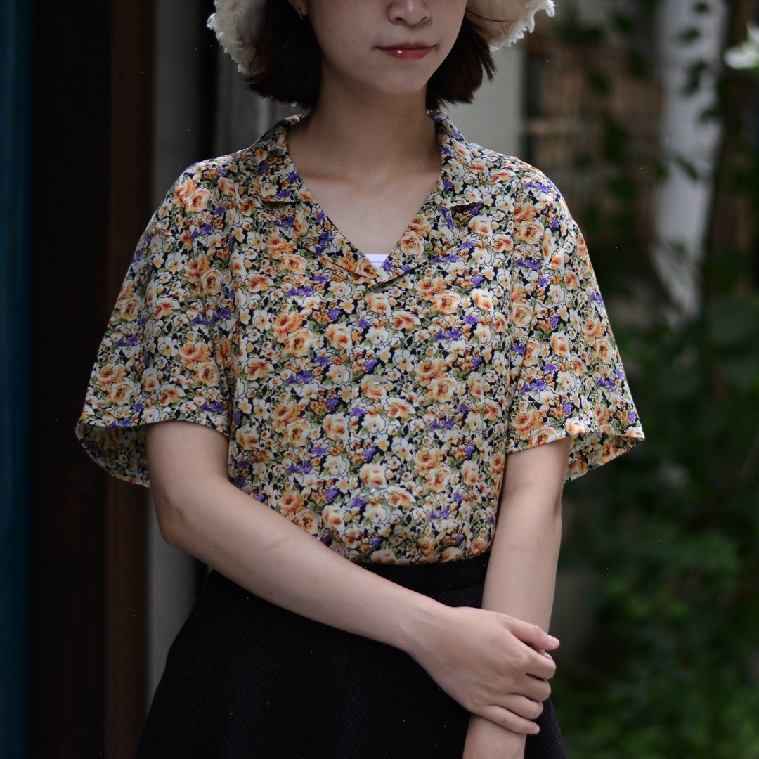 簇圃 |  古着短袖衬衫 - 女装衬衫 - 其他材质 